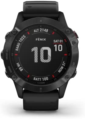 Garmin Fenix 6X PRO - GPS Smartwatch Multisport 51mm, Display 1,4”, HR e saturazione ossigeno al polso, Musica, Mappe e pagamento contactless Garmin Pay, Ardesia/Nero