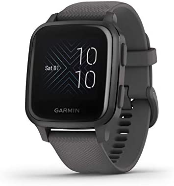 Garmin Venu Sq, Smartwatch GPS Sport con Monitoraggio della Salute e Garmin Pay, Grigio (Ardesia/Grigio), Schermo1.3" (33,1 mm) diagonale