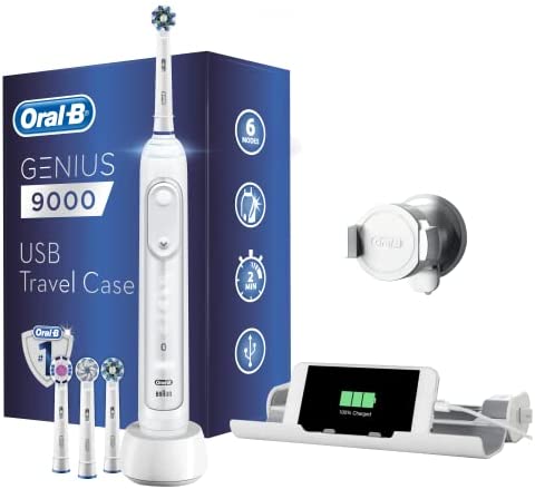 Oral-B Genius 9000 Electric Ricaricabile Toothbrush Powered by Braun - White by Oral-B