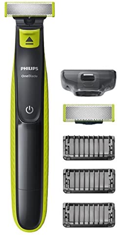 Philips QP2520/30 OneBlade Rade, Regola e Rifinisce, 3 Pettini Regolabarba + 1 Lama di Ricambio