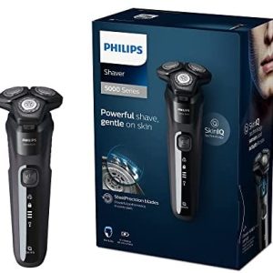 Philips S5588/20 Rasoio Elettrico a Secco e Umido, Taglierina per Barba Lunga o Corta e Baffi con Lame Steelprecision