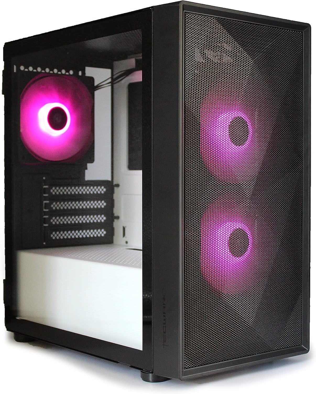 Tecware Forge M2 - Tower per PC da gaming compatto, nero e bianco