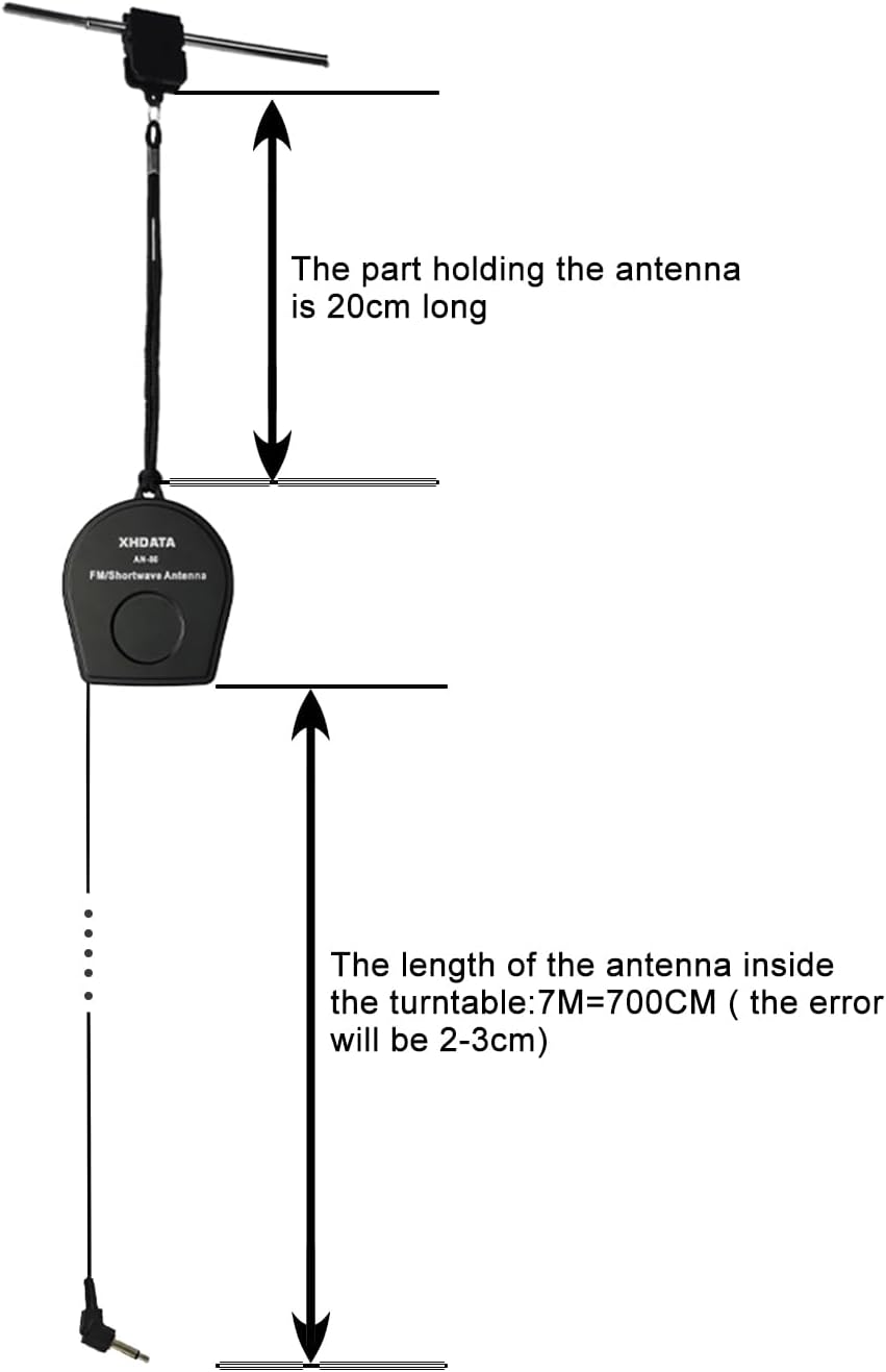 AN-80 Shortwave Reel Antenna FM SW External Antenna Whip Antenna to Improve Signal Reception Suitable for FM SW Radio Small