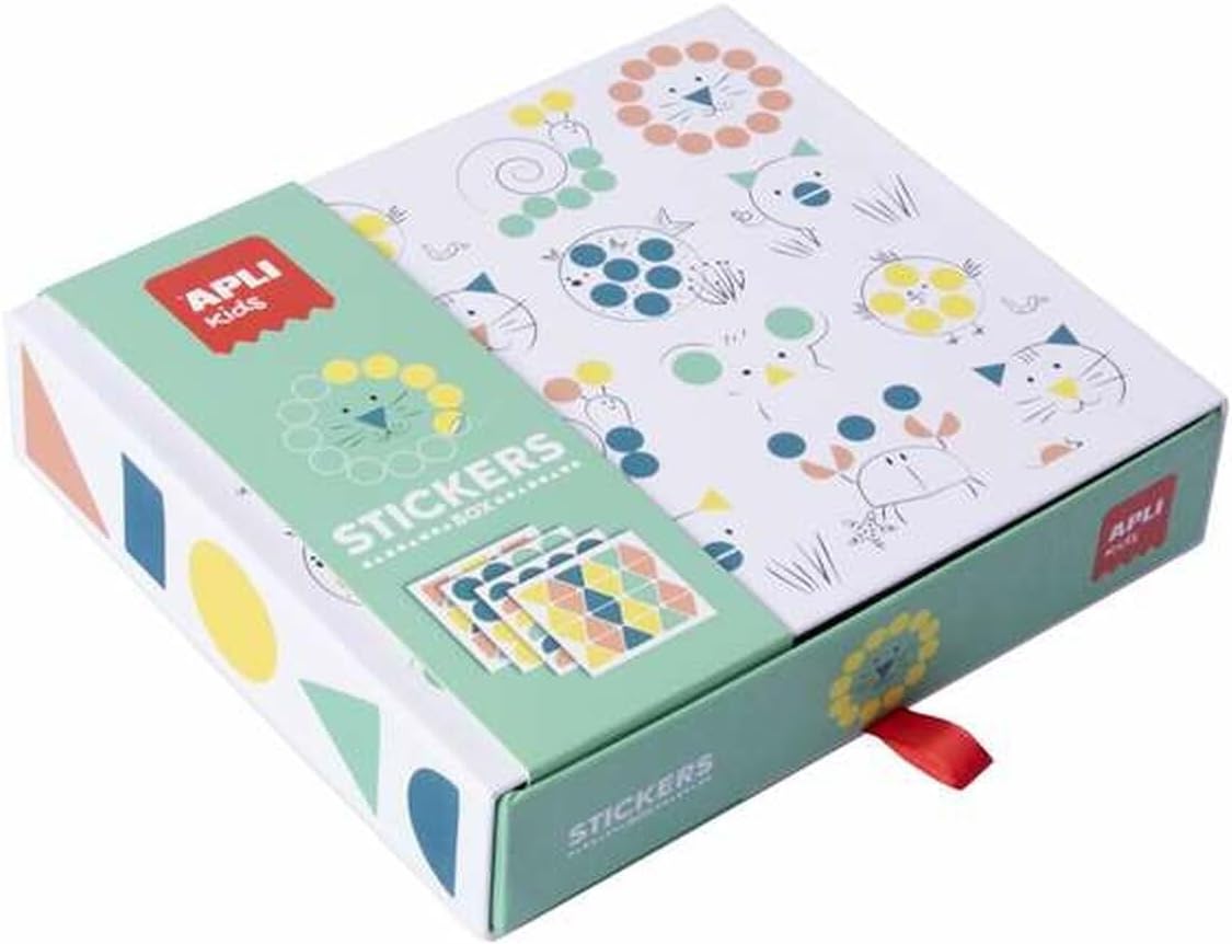 APLI KIDS 18361 - Set of multicolored rubber in metal box, animal model