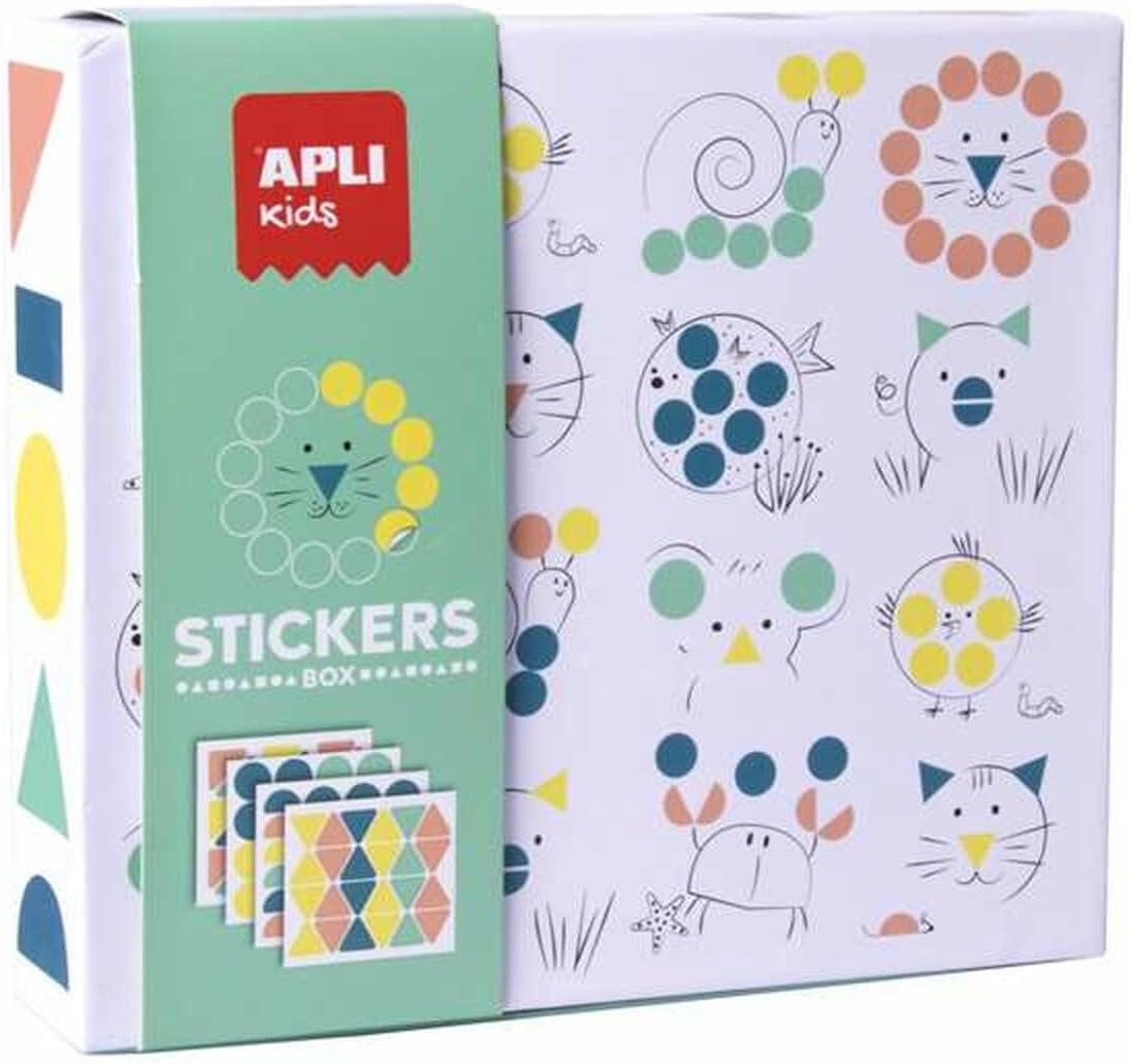 APLI KIDS 18361 - Set of multicolored rubber in metal box, animal model