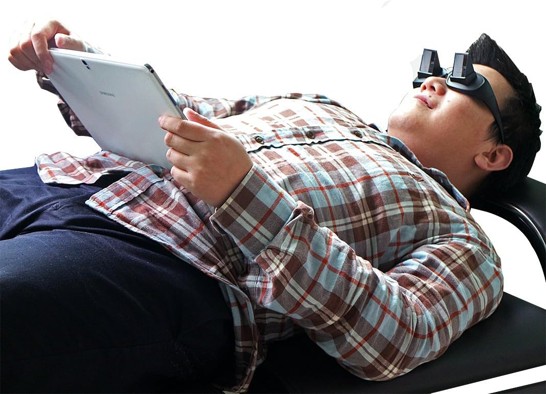 Asnlove Lazy Glasses, Lazy Reader 90 Grad, unisex prismatic glasses with 90 ° angular for horizontal viewing views lying on the bed or watching TV