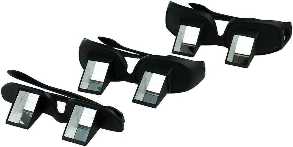 Asnlove Lazy Glasses, Lazy Reader 90 Grad, unisex prismatic glasses with 90 ° angular for horizontal viewing views lying on the bed or watching TV