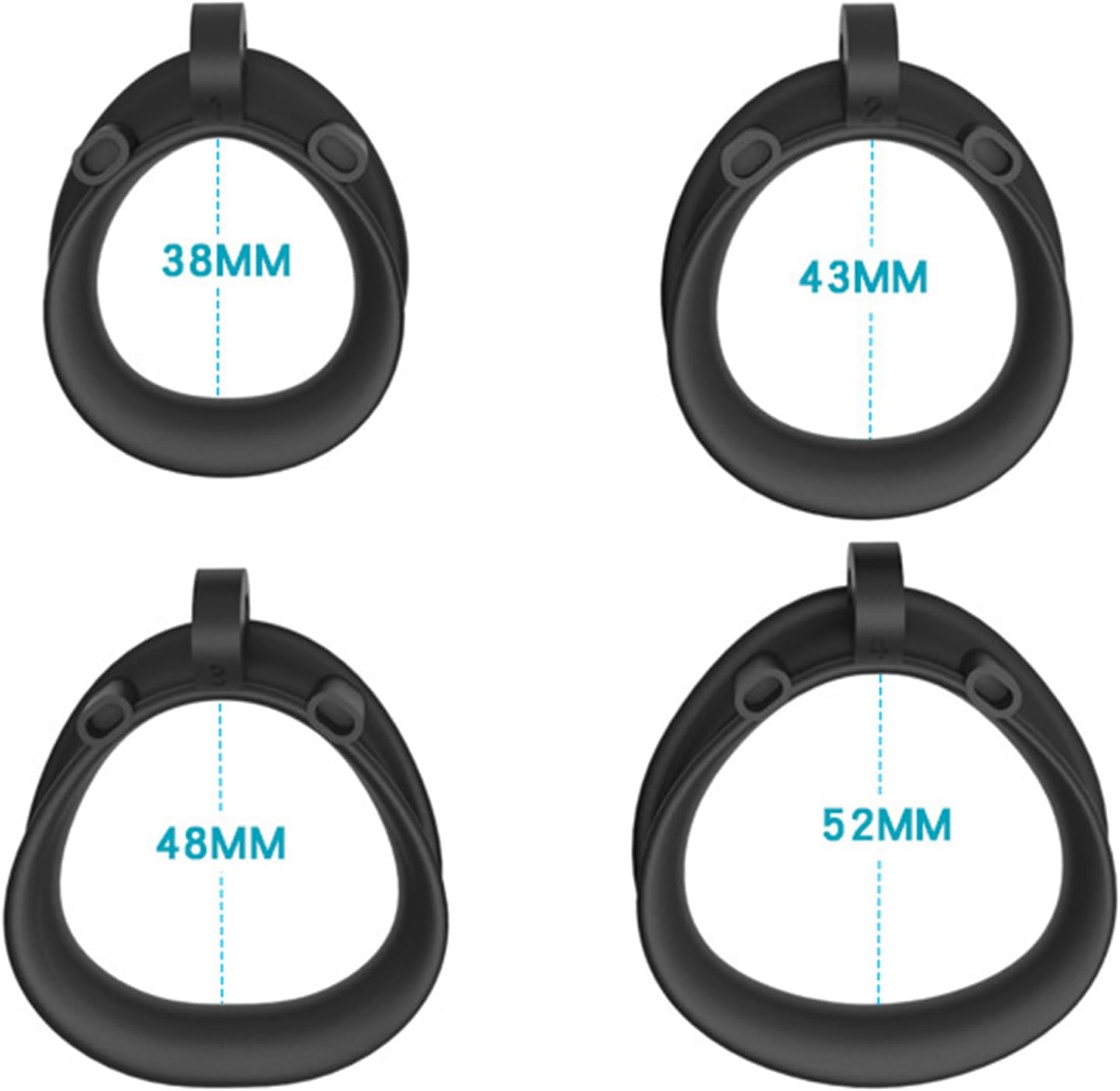 Comfortable men's training cage improved with 4 rings, special underwear for men's adults -ha16 (black, nub) Nub Nub