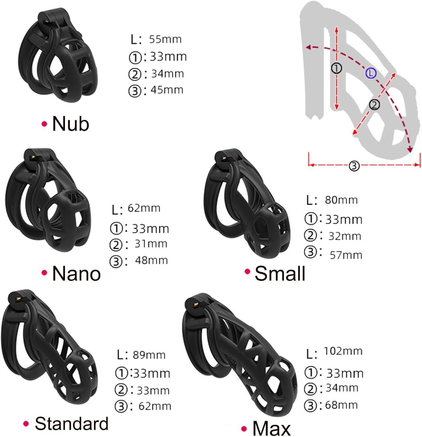 Comfortable men's training cage improved with 4 rings, special underwear for men's adults -ha16 (black, nub) Nub Nub