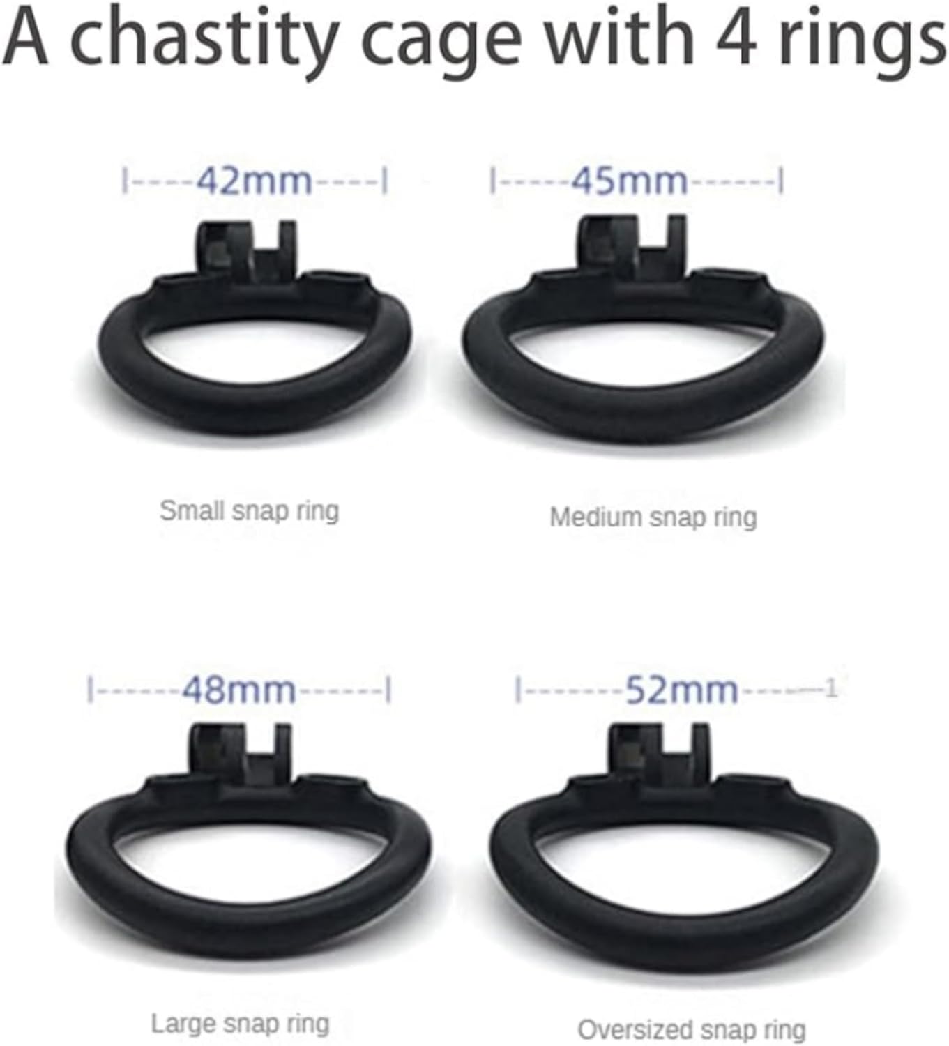 Comfortable training cage for men with rings of 4 sizes and invisible block, special protective cage for men -itha01a nub