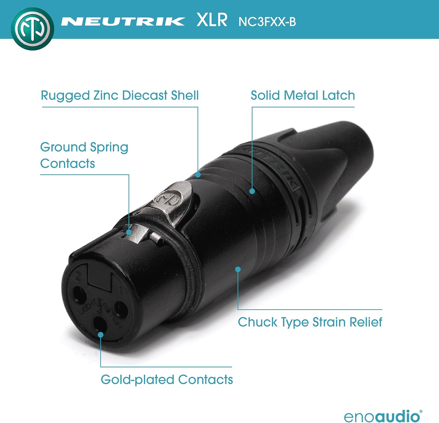 ENAUDIO MOGAMI 2534 Quad Professionel Studio Symmetrical microphone cable | Neutrik Gold XLR female - Male XLR | Hifi, red, 15 m