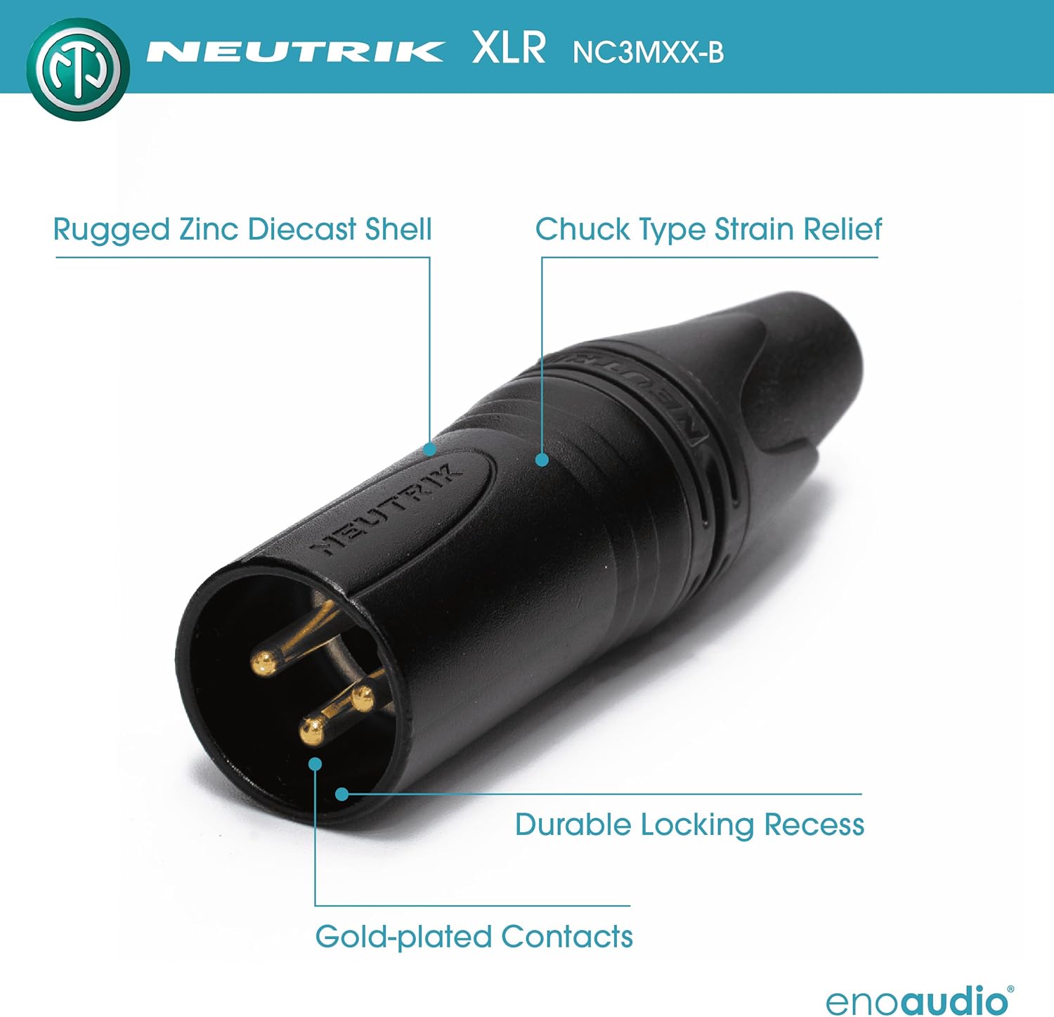 ENAUDIO MOGAMI 2534 Quad Professionel Studio Symmetrical microphone cable | Neutrik Gold XLR female - Male XLR | Hifi, red, 15 m