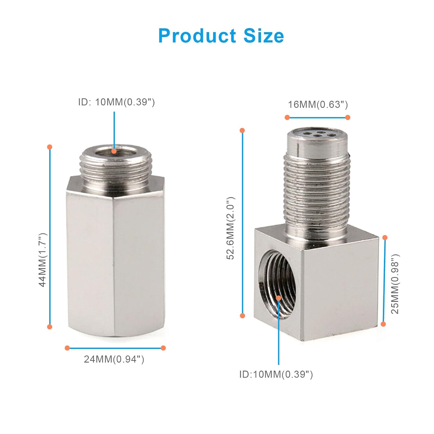 Extender oxygen sensor, 90 degrees O2 oxygen sensor Lambda probe adapter for cars, car oxygen sensor M18x1.5mm, for exhaust systems