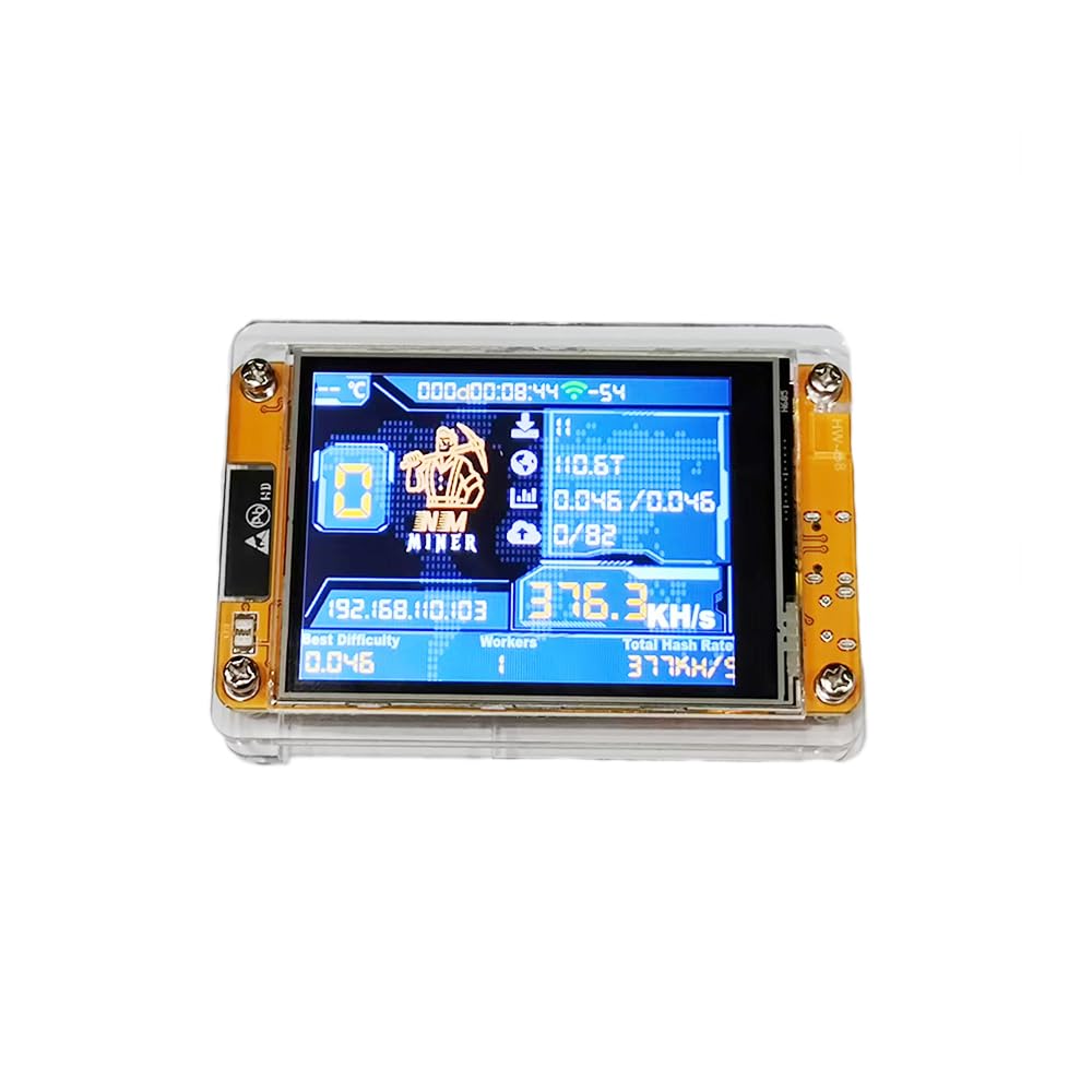 Genérico Miner of Bitcoin BTC USB Nminer | 375k/hs hashrate | Intelligent 2.8 "| Cryptocurrency mining machine only Lottery | Better than Nerd Miner V2/V3