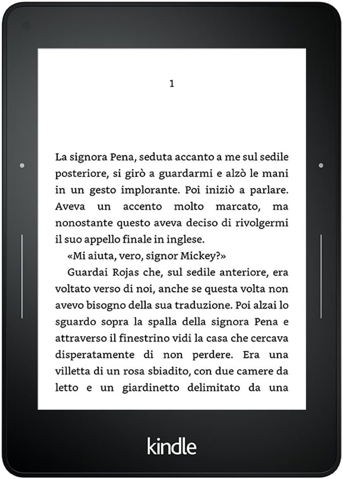Kindle Voyage 3G Refuel certified, 6 '' high resolution screen (300 ppi) with integrated light with automatic adjustment, Voltapagina sensors, 3G Free + Wi-Fi + 3G Wi-Fi