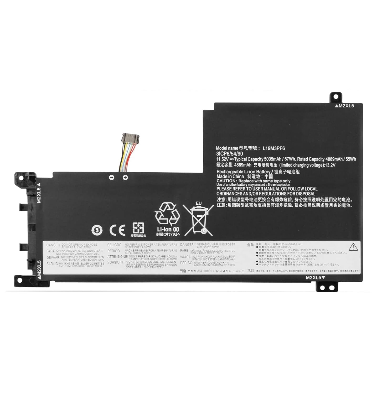 L19L3PF2 L19M3PF6 L19C3PF5 L19D3PF3 L19M4PF1 L19L4PF1 L19C4PF1 L19C3PF4 SB10W86938 Laptop Battery Replacement for Lenovo Ideapad 5-15IIL05 5-15ARE05 5-15ITL05 5 15IAL7 5 15ABA7 Series(11.52V 57Wh)