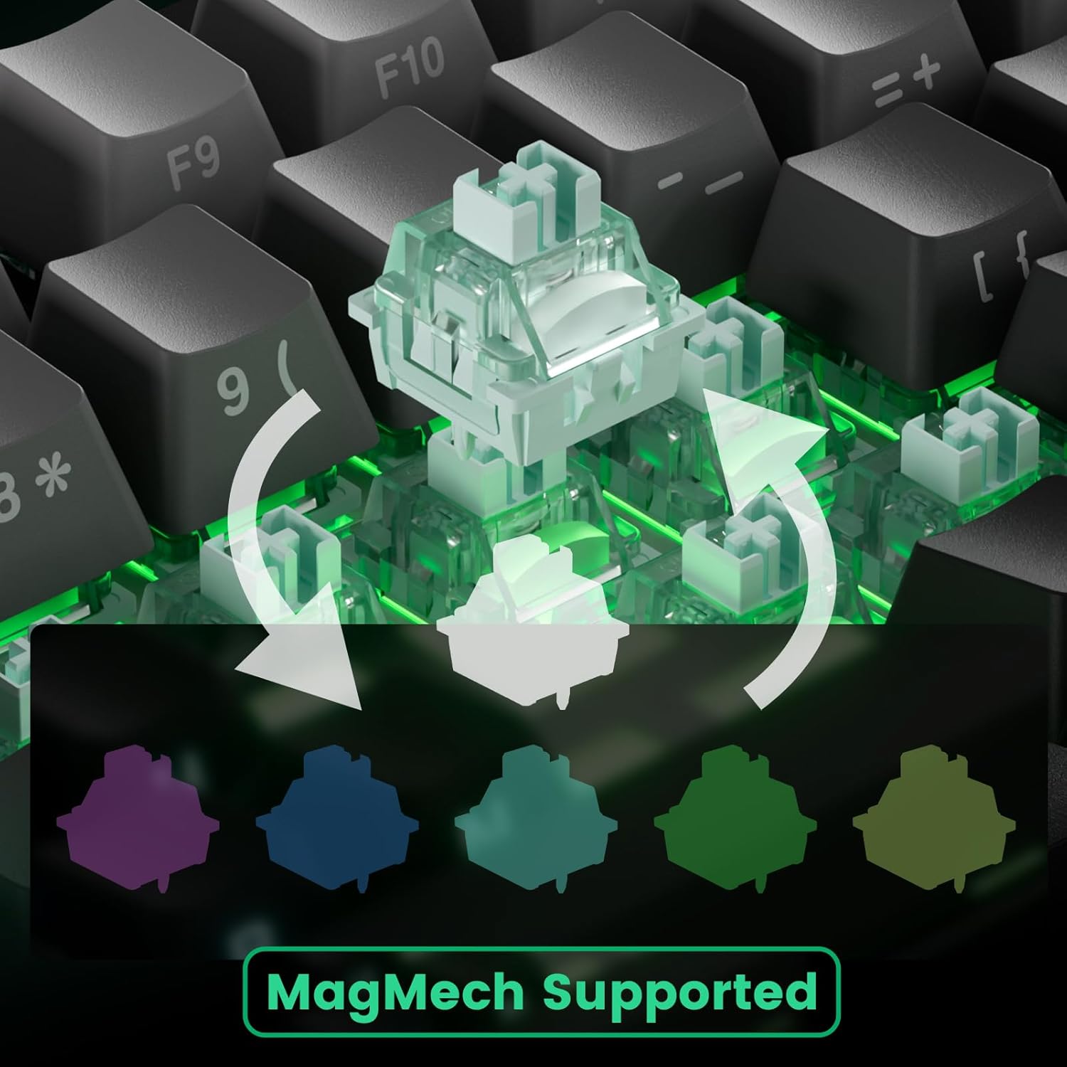 M1 V5 TMR Rapid Trigger Gaming Keyboard Quick Release Aluminum Mechanical Keyboard SP Gradient AstroAim Magnetic Switch Black-AstroAim Magnetic Switch