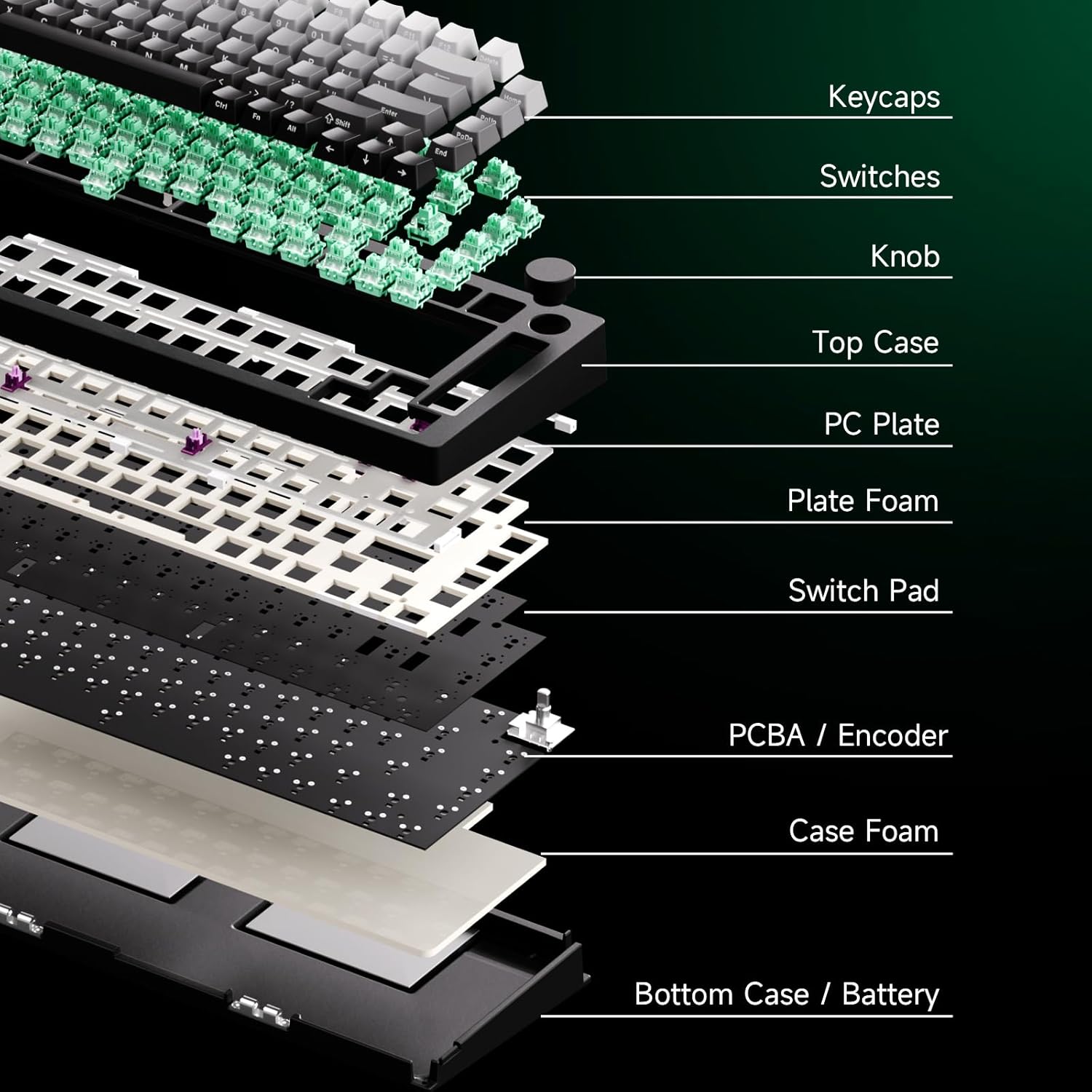 M1 V5 TMR Rapid Trigger Gaming Keyboard Quick Release Aluminum Mechanical Keyboard SP Gradient AstroAim Magnetic Switch Black-AstroAim Magnetic Switch