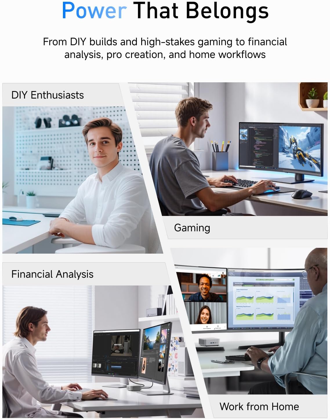 Minisforum at Mini PC M1 PRO-285H with Intel Core Ultra processor 9 285h (16C/16T, up to 5.4 GHz), Mini Computer 64 GB DDR5 PCIE4.0 SSD 2 TB, Quad display with HDMI 2.1/USB4/DP, 5 USB ports, WiFi 7 M1 PRO-285H (64+2TB)