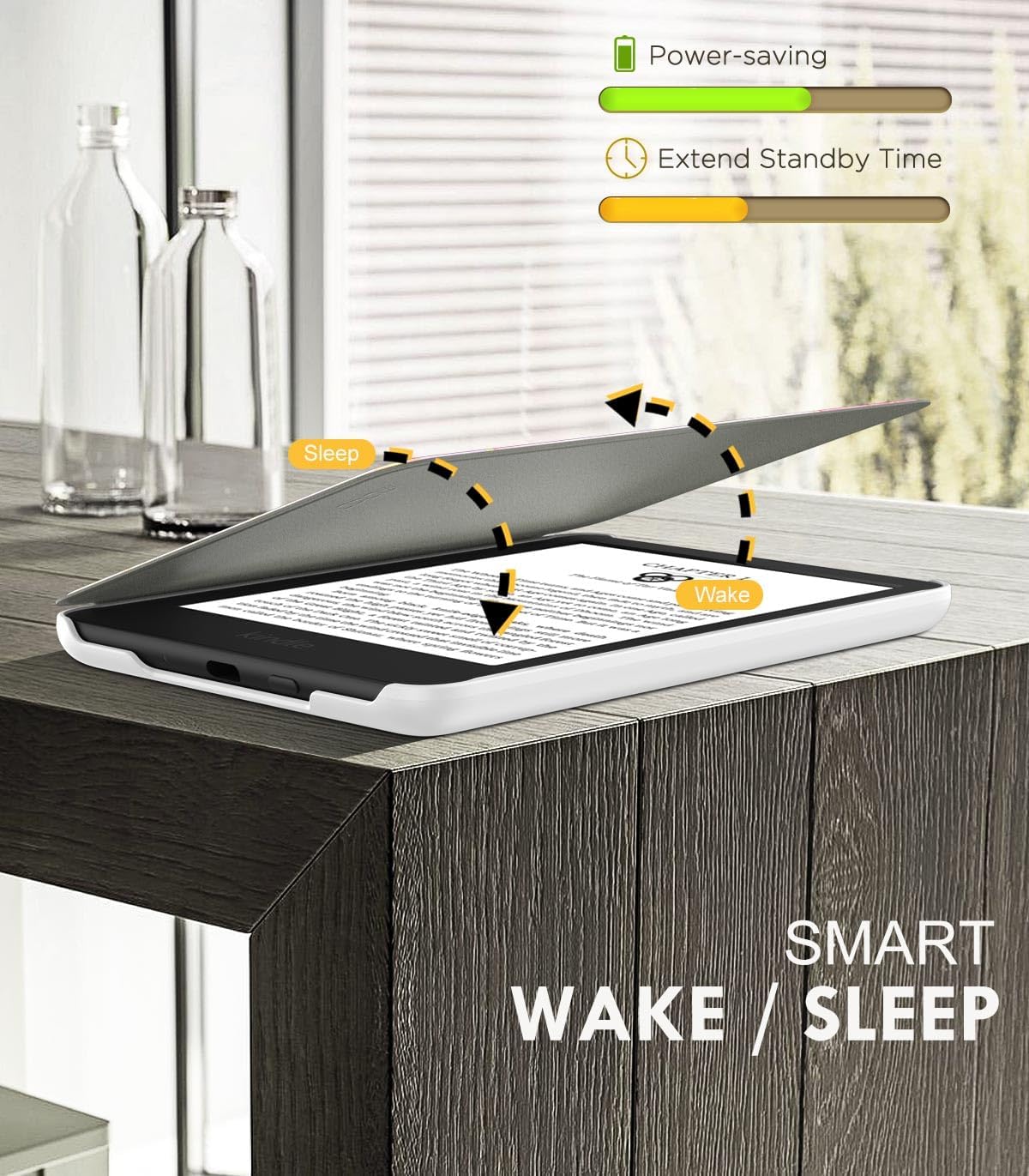 Moko Case compatible with 6 inches New Kindle 11th Generation 2024/2022 & International Version, Light Cover with Cars Wake-up/Sleep for Kindle 2024 11th Gen E-Maraod, Spring Pink