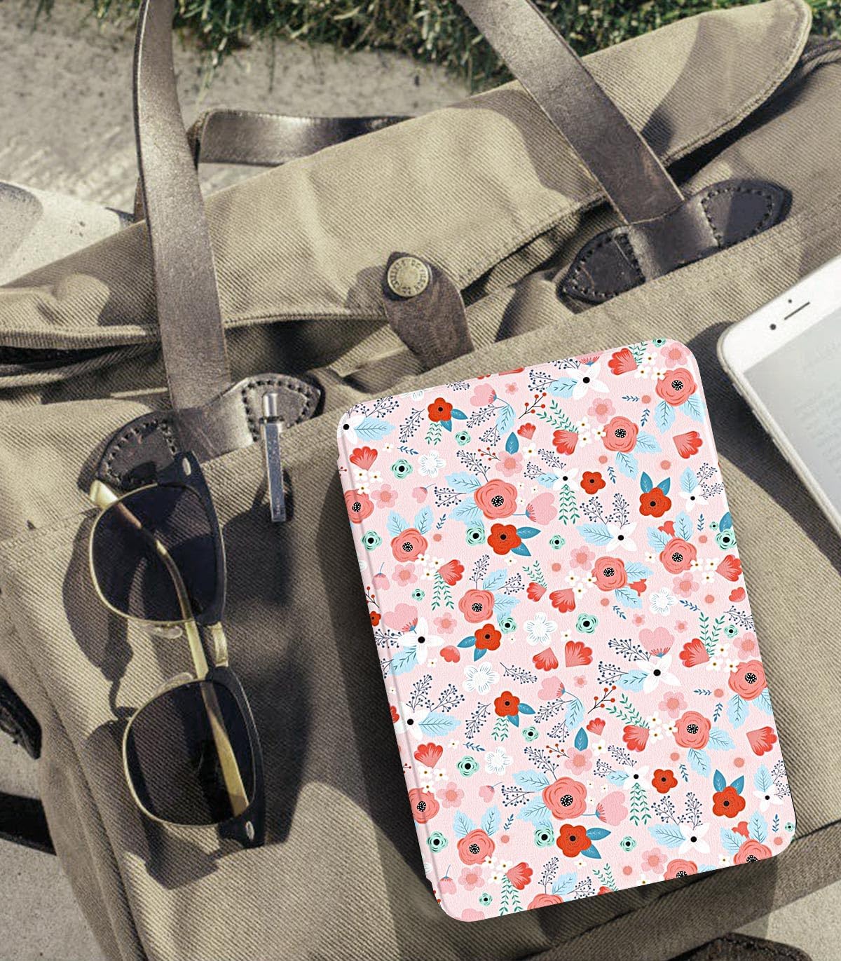 Moko Case compatible with 6 inches New Kindle 11th Generation 2024/2022 & International Version, Light Cover with Cars Wake-up/Sleep for Kindle 2024 11th Gen E-Maraod, Spring Pink