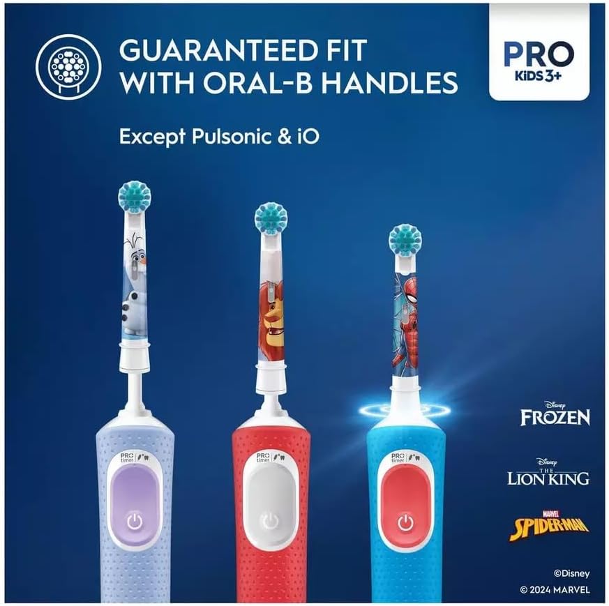 Oral -B Pro Kids König Der Löwen - Electric toothbrush for children aged 3 and up, with Sensivitiv+ for teeth care, extra soft bristles, 1 spare part, 4 stickers