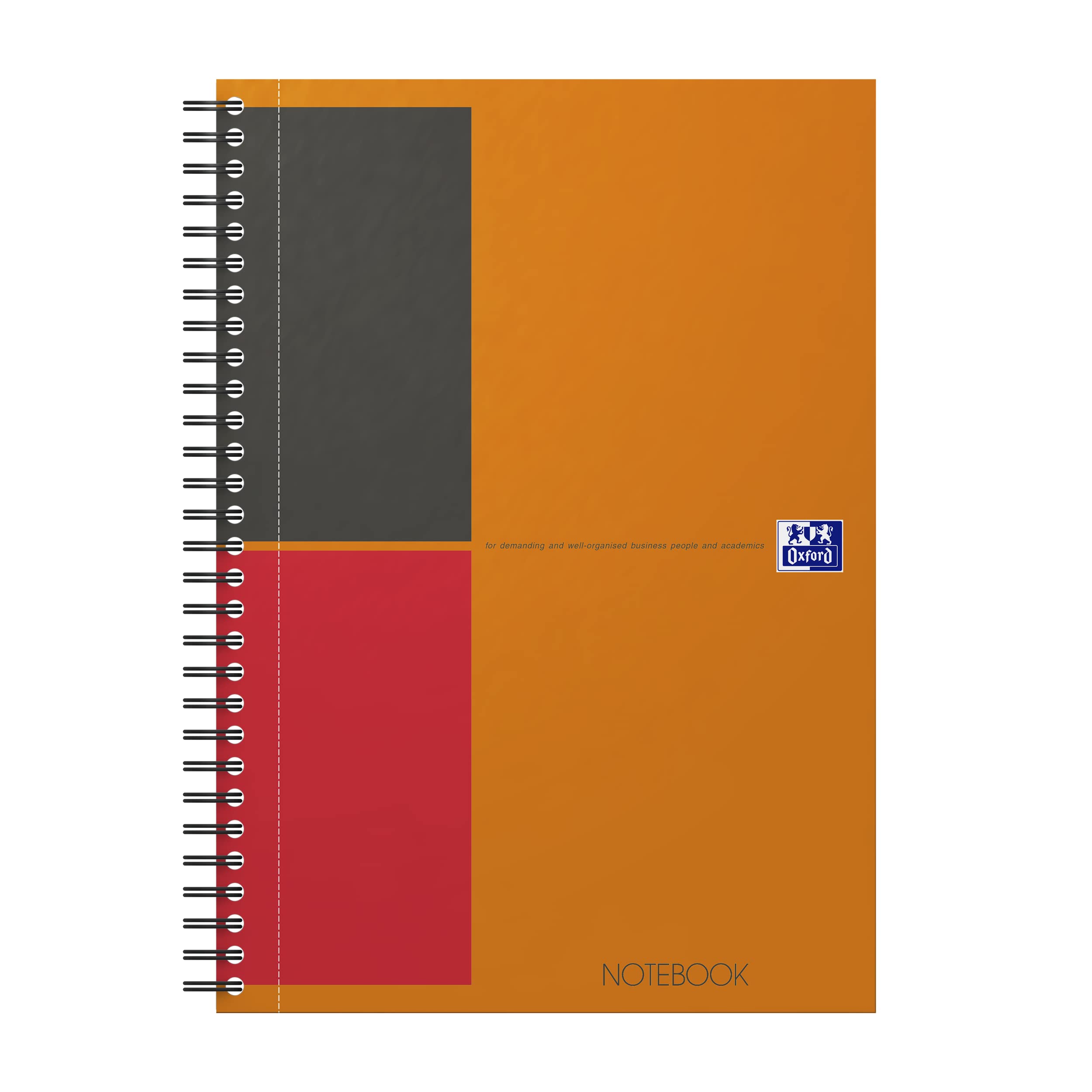 Oxford International Taccuino B5 striped, 6 mm, 160 pages, full binding, paper cover, color: orange b5 lines