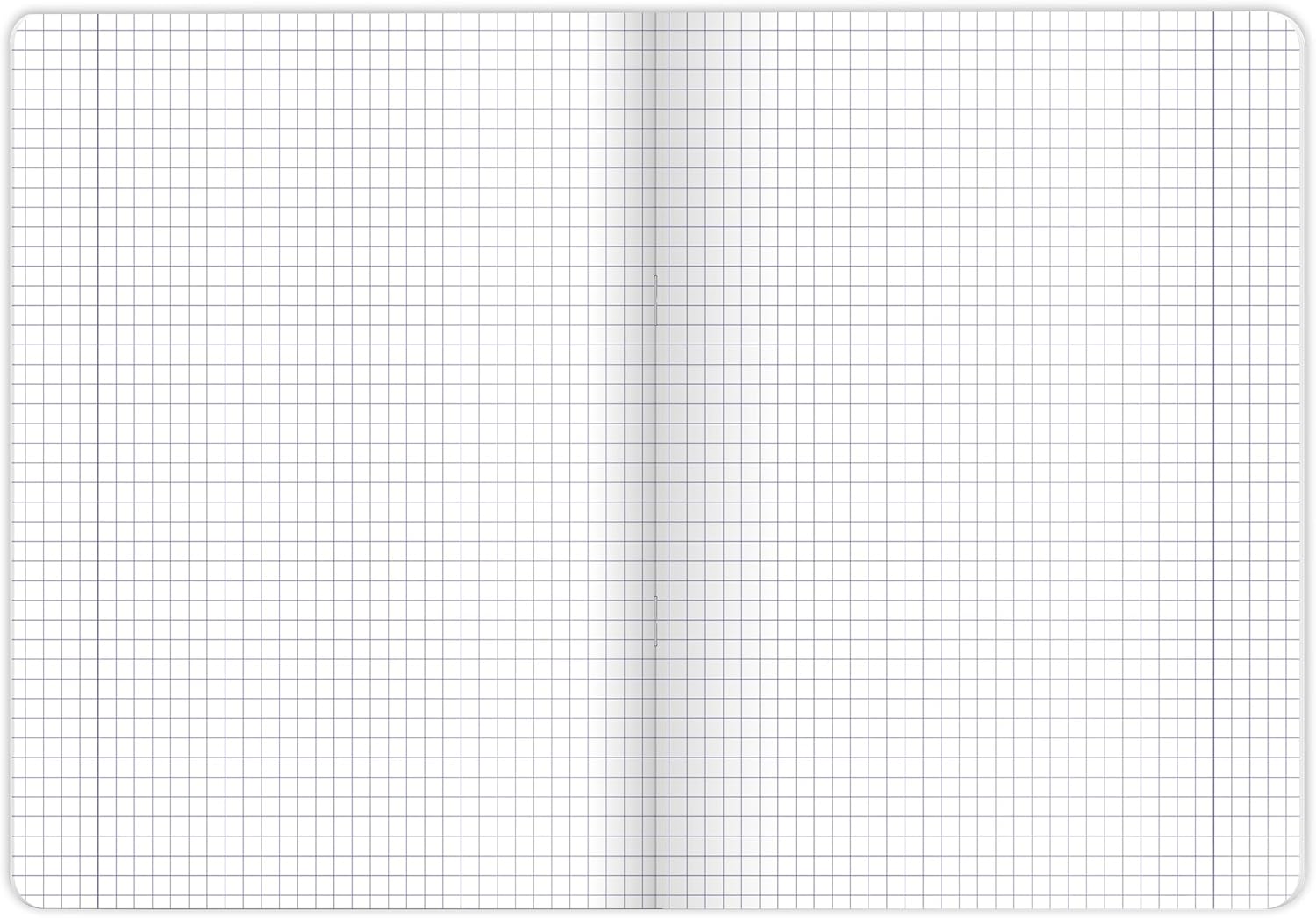 Oxford Taccuino B5, 96 sheets, checkered, pack of 5 pieces, assorted colors