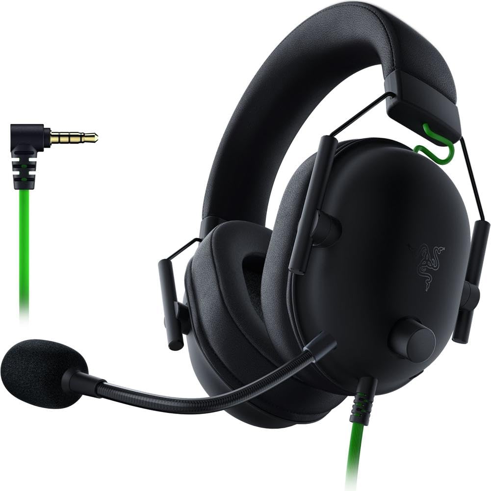 Razer BlackShark V2 X Gaming Headset: 7.1 Surround Sound - 50mm Drivers - Memory Foam Cushion - For PC, PS4, PS5, Switch - 3.5mm Audio Jack - Black Black 3.5 mm PC Headset