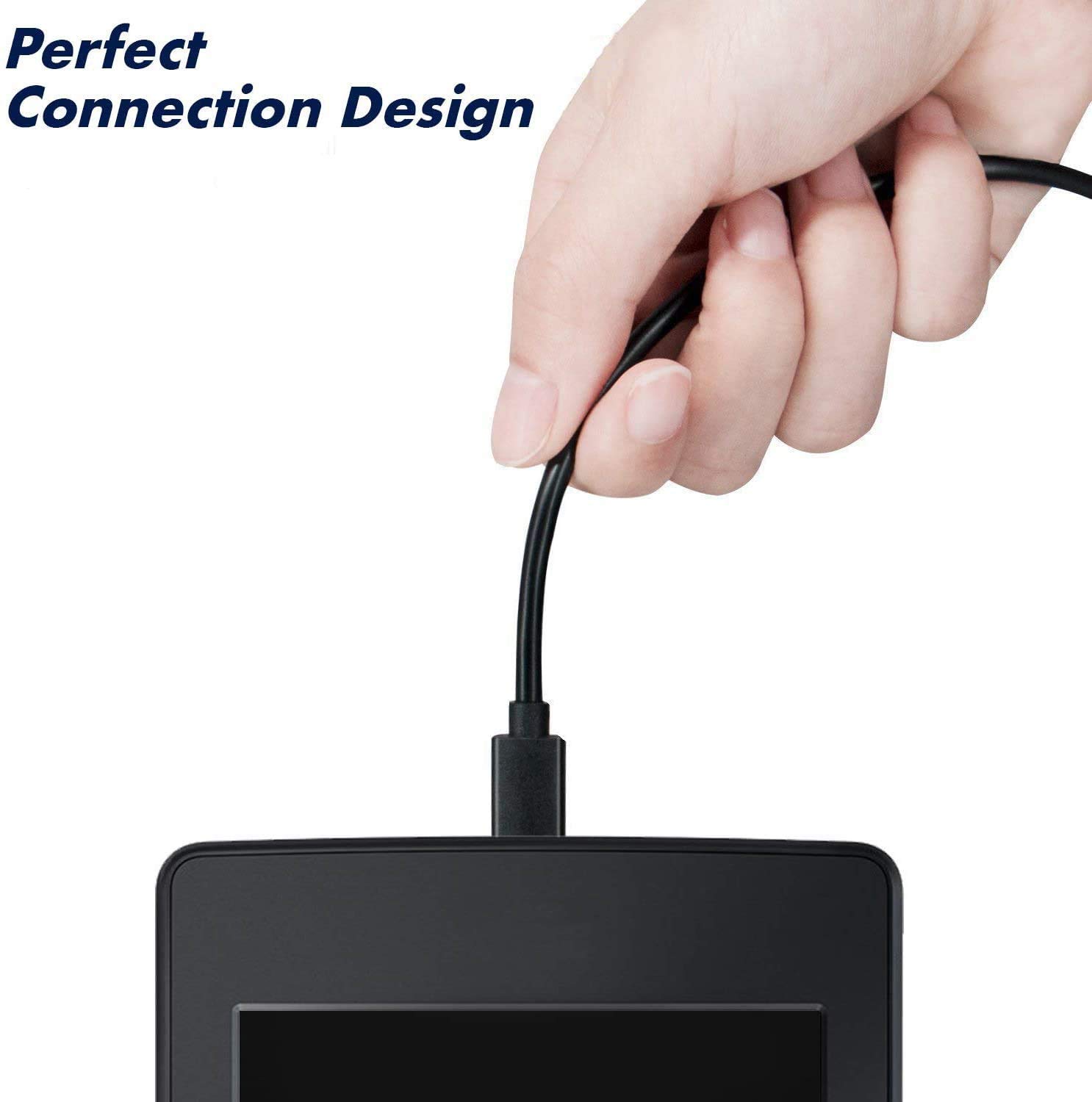 Replacement USB charging data cable for mobile phones and tablets, Kindle and Kobo e-book readers, white paper, fire, Fire HD before 2021