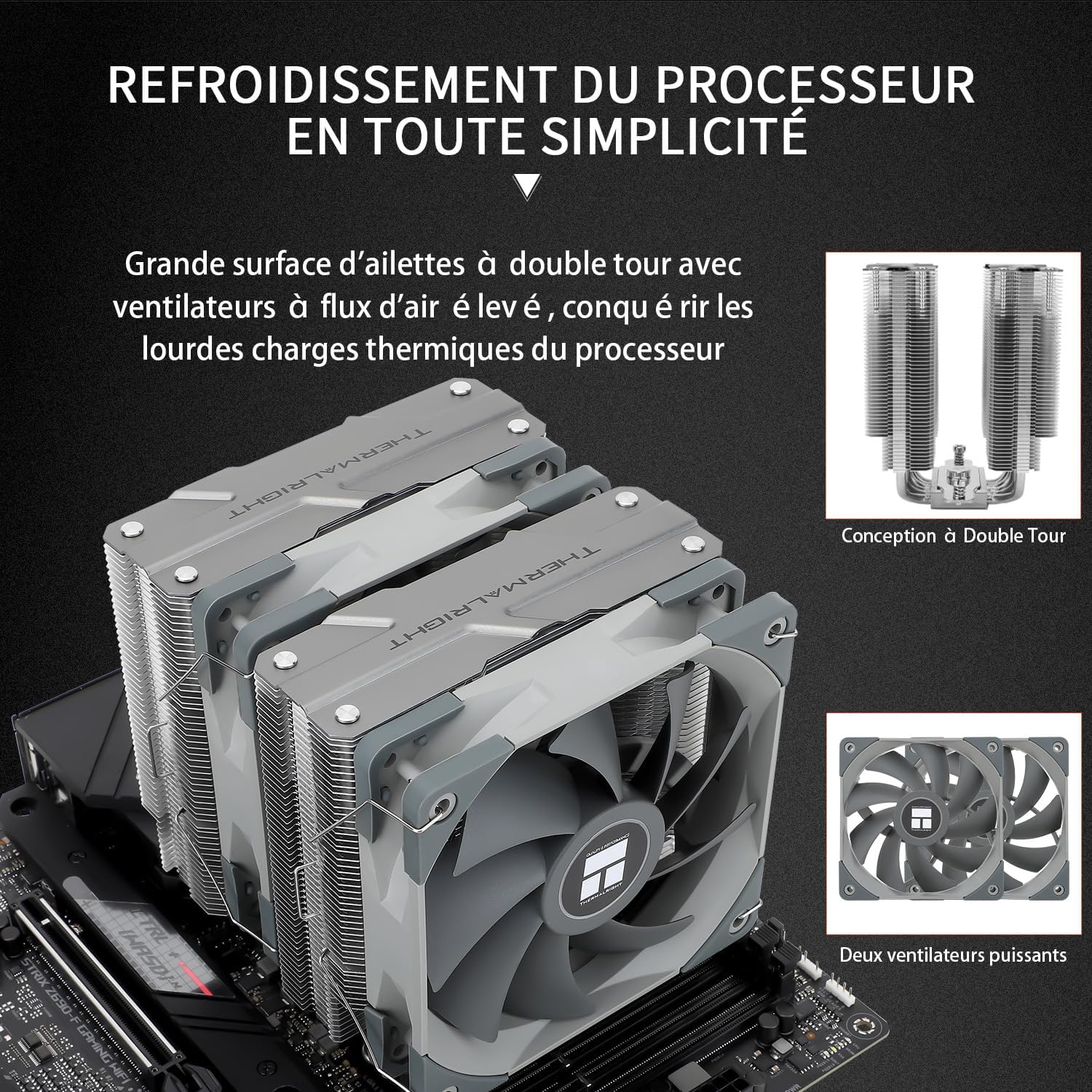 Thermalright Peerless Assassin 120 CPU Air Cooler, 6 Heat Pipes CPU COOLER, DOUBLE 120mm PWM fan, Heat Digger Lid, Aghp, for AMD AM4 AM5/INTEL 1700/1150/1200/2011/2066 PA120
