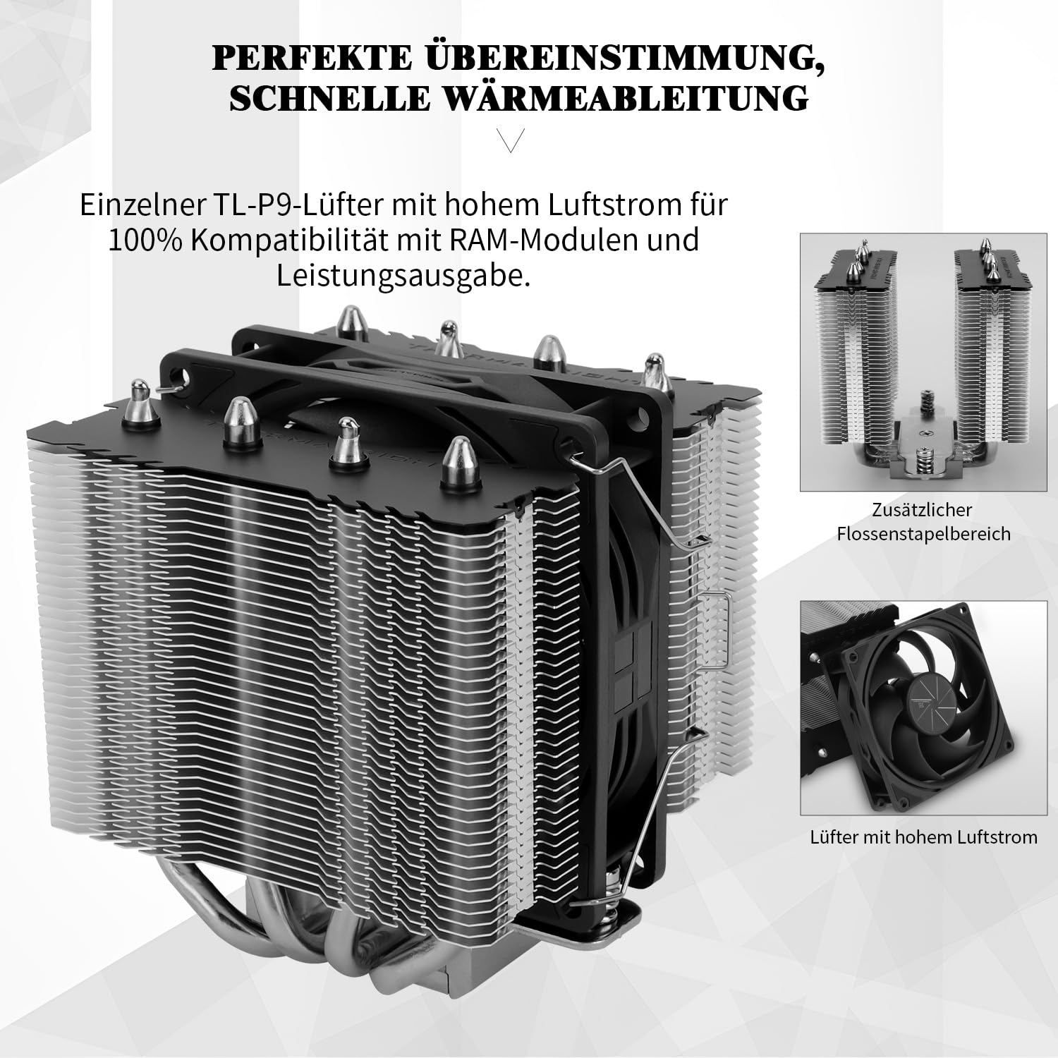 Thermalright Peerless Assassin 90 SE - Dual Tower CPU Crew, with Aluminum Heat Digger, 4 High -performance Heatpipes, Intel 1700/115x/1200/1851, AMD: AM4/AM5 for cooling