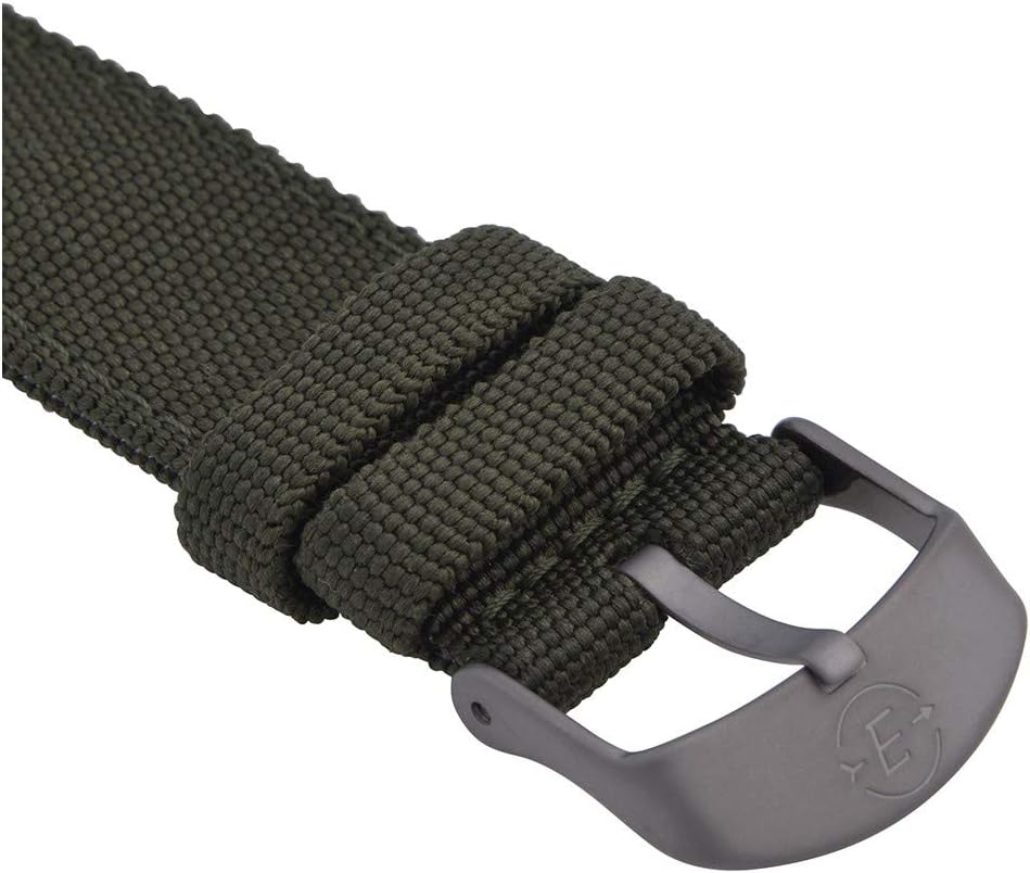 TIMEX Analog Quartz Men's Quartz Watch with Black Fabric/Leather Cinturo (Black/Green)