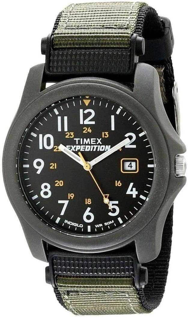 Timex Quartz Expedition Camper Analog Cleen Pulse Watches Black/Green