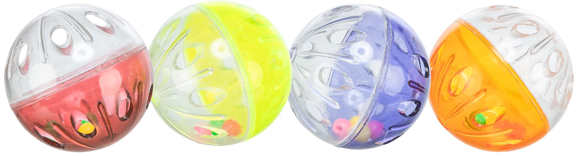 Trixie Four Plastic Rattling Balls for Cat, 4.5 cm, pack of 4