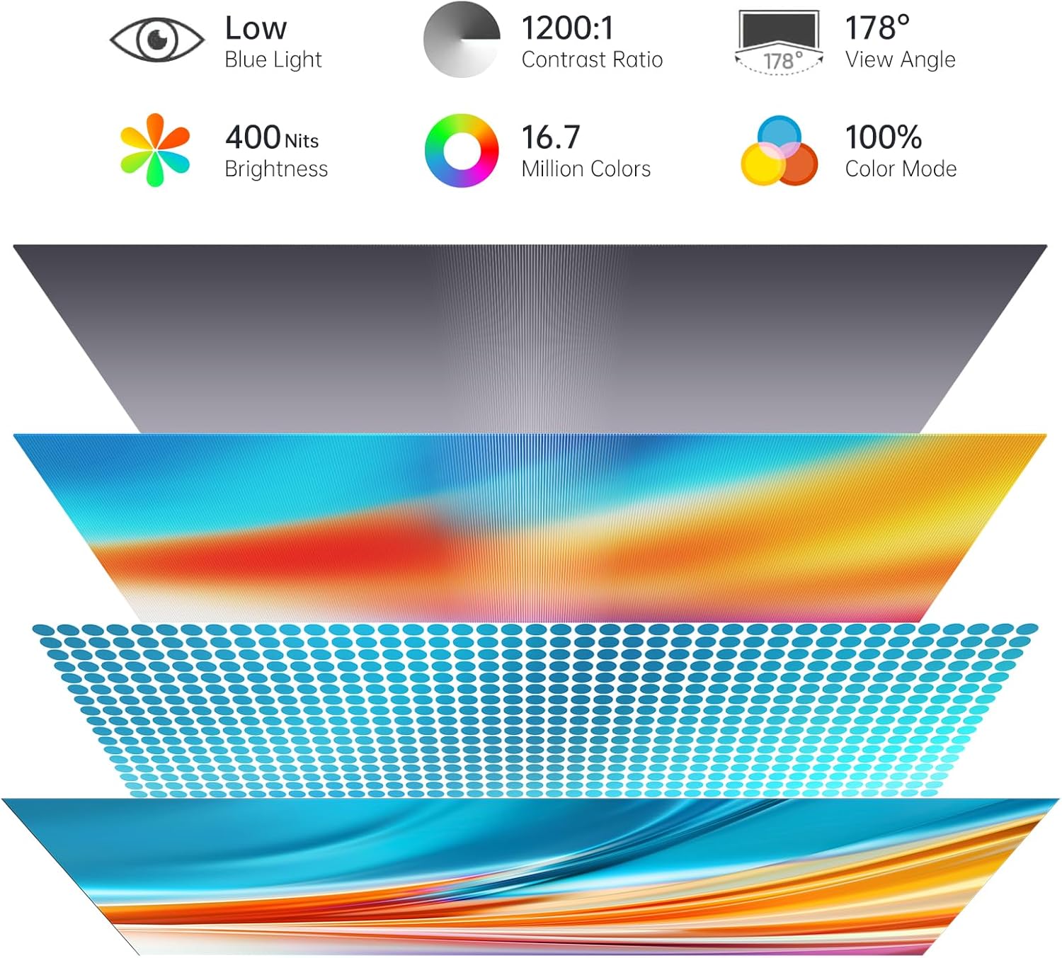 VILVA 4K Portable Monitor, 15.6'' IPS 3840x2160 UHD Computer Monitor, 100% Adobe RGB Gaming Monitor USB C HDMI Portable Travel Display w/Speakers Smart Cover for Laptop Xbox PS4 Switch Phone Mac 15'6 4K