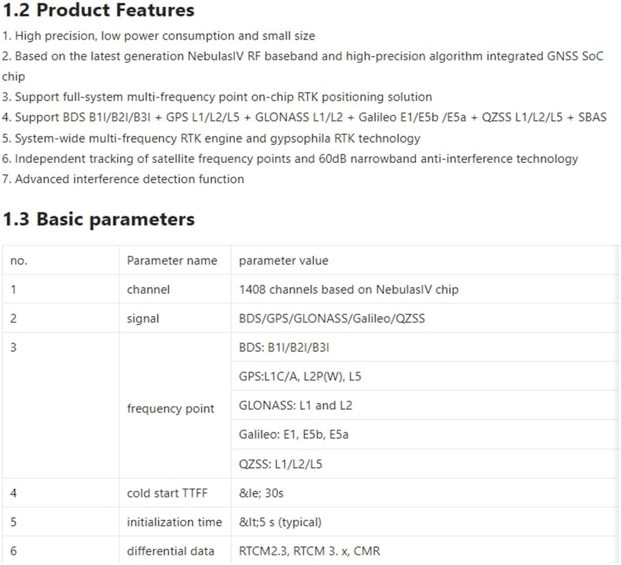 Abiled RTK-960 Zed-F9p RTK positioning module with high precision BDS/GPS/GLONASS // QZSS