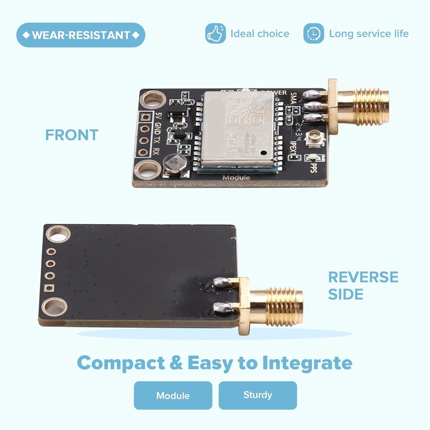 About RTK Base Station Board Quectel LC29H Dual Band L1 L5 GPS High Precision Positioning Module LC29HAA