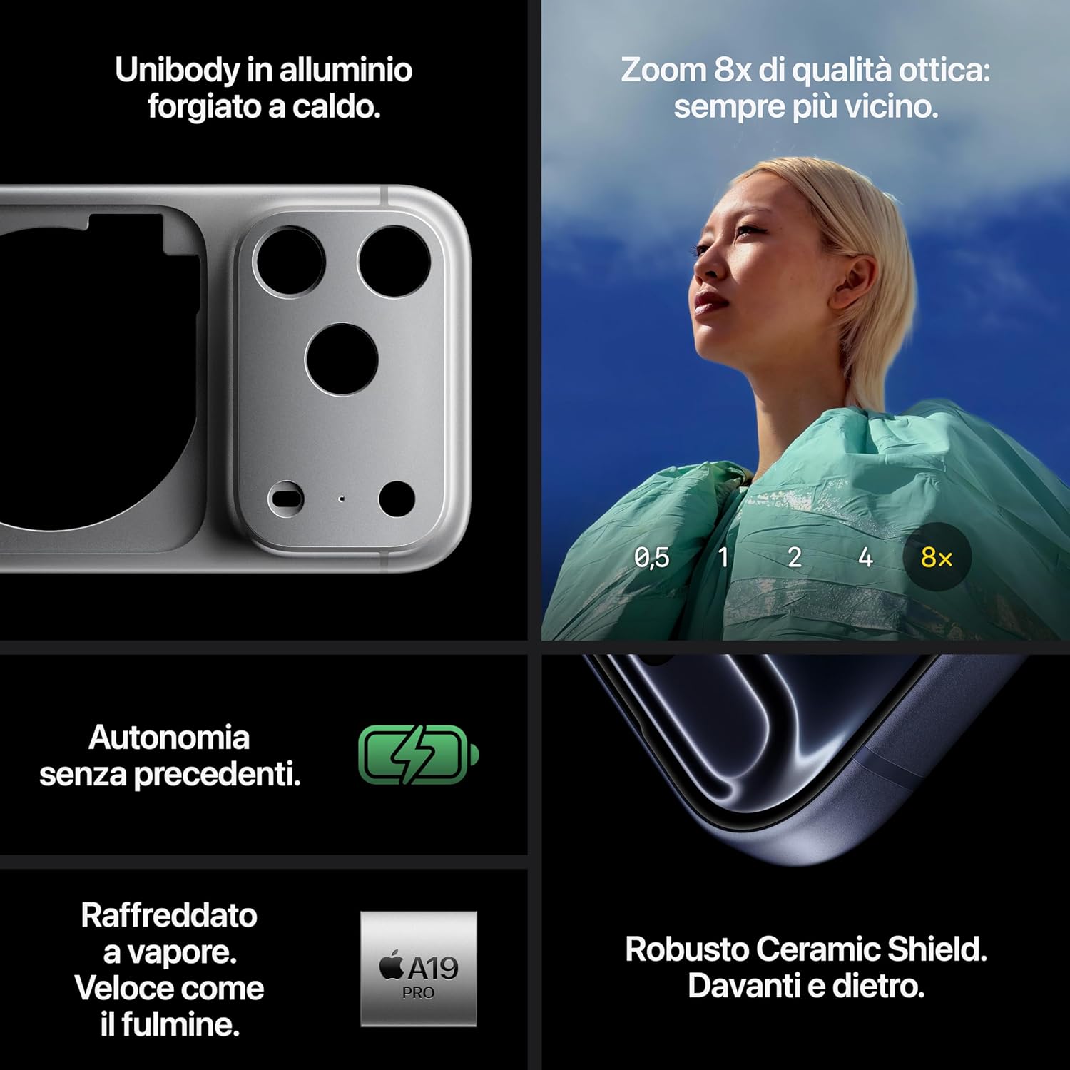 Apple iPhone 17 Pro 256 GB: 6.3" display, ProMotion up to 120Hz, A19 Pro chip, unprecedented battery life, Pro Fusion camera system with Center Stage front camera; Deep Blue Deep Blue 256 GB