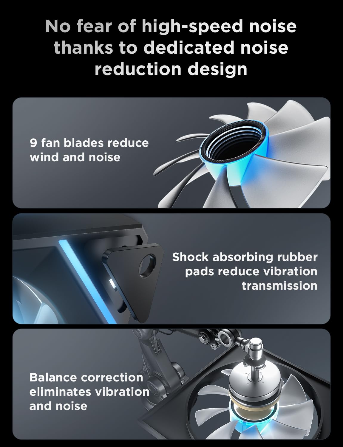 AsiaHorse AMICI-5GT RGB PC Fans, Infinity Mirror ARGB Fans HDB Bearing Fan Speeds Up to 1800 RPM with 24 LED Lights, Reverse Blade Fan Compatible Motherboard Aura SYNC (Not Wireless Connection) 120mmBlack-3packs Reverse Blade