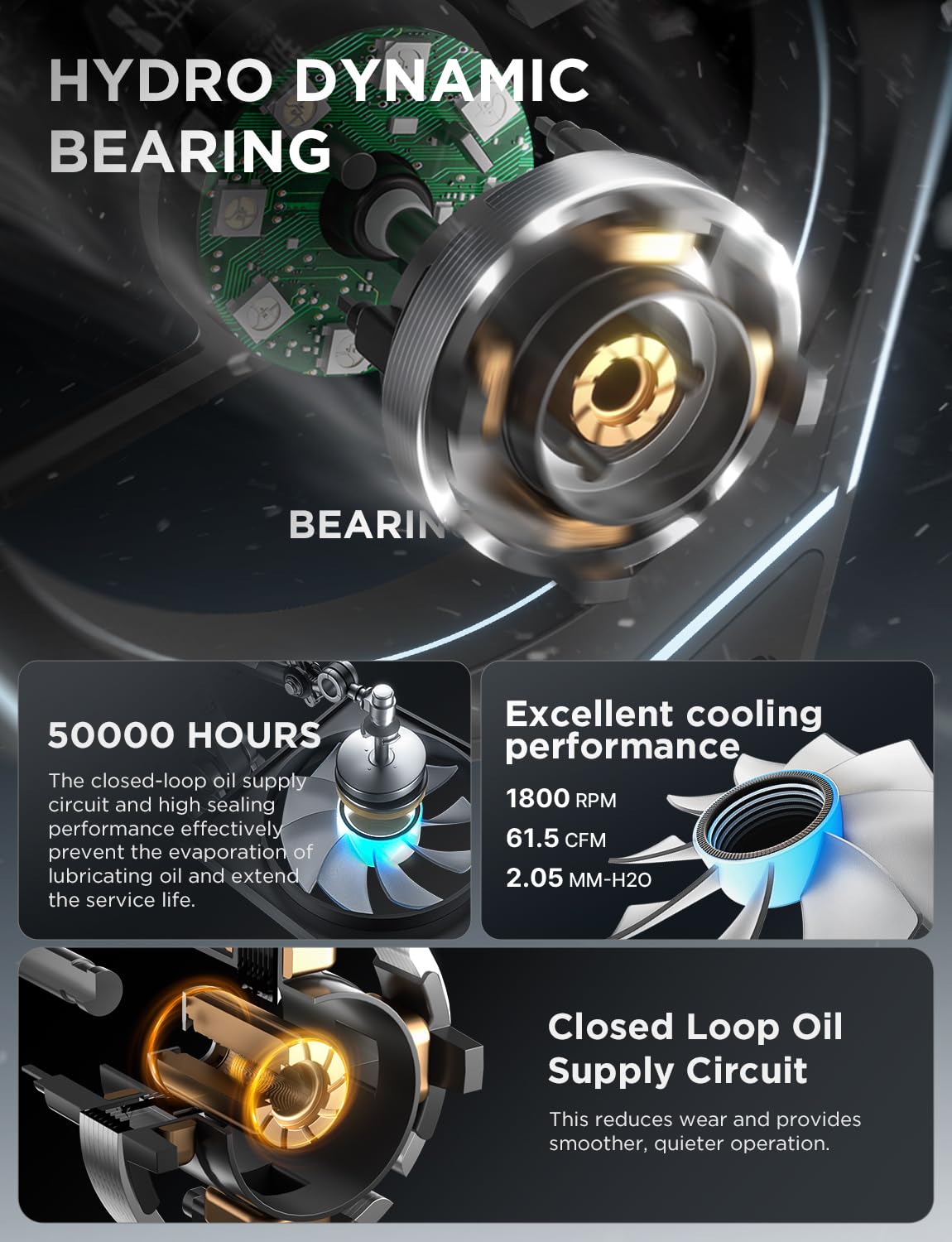 AsiaHorse AMICI-5GT RGB PC Fans, Infinity Mirror ARGB Fans HDB Bearing Fan Speeds Up to 1800 RPM with 24 LED Lights, Reverse Blade Fan Compatible Motherboard Aura SYNC (Not Wireless Connection) 120mmBlack-3packs Reverse Blade