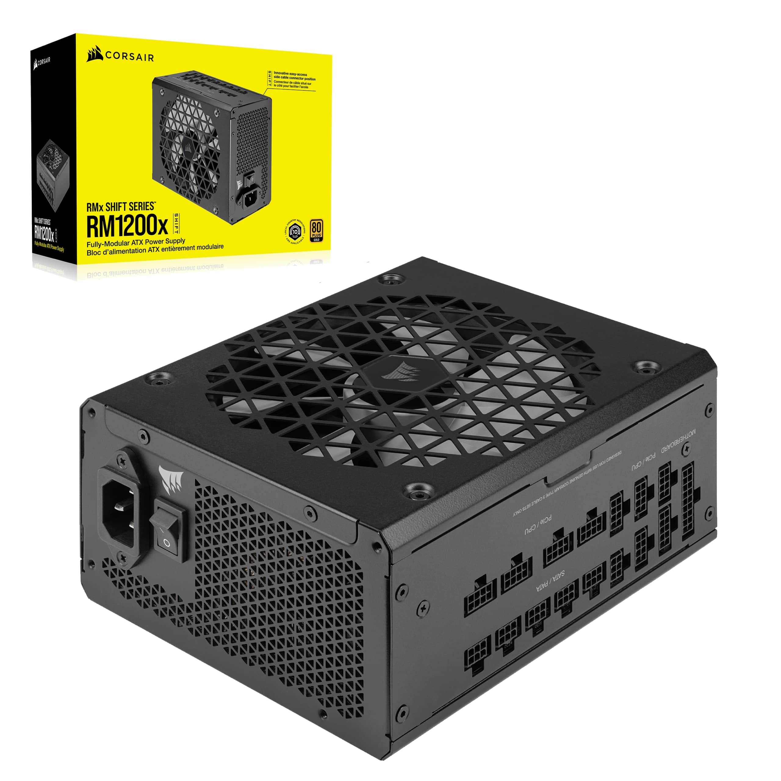 Corsair RM1200x power supply unit 1200 W 24-pin ATX ATX Black (Corsair 1200W GOLD RM1200X SHIFT) RMx SHIFT Series 1200 Watts