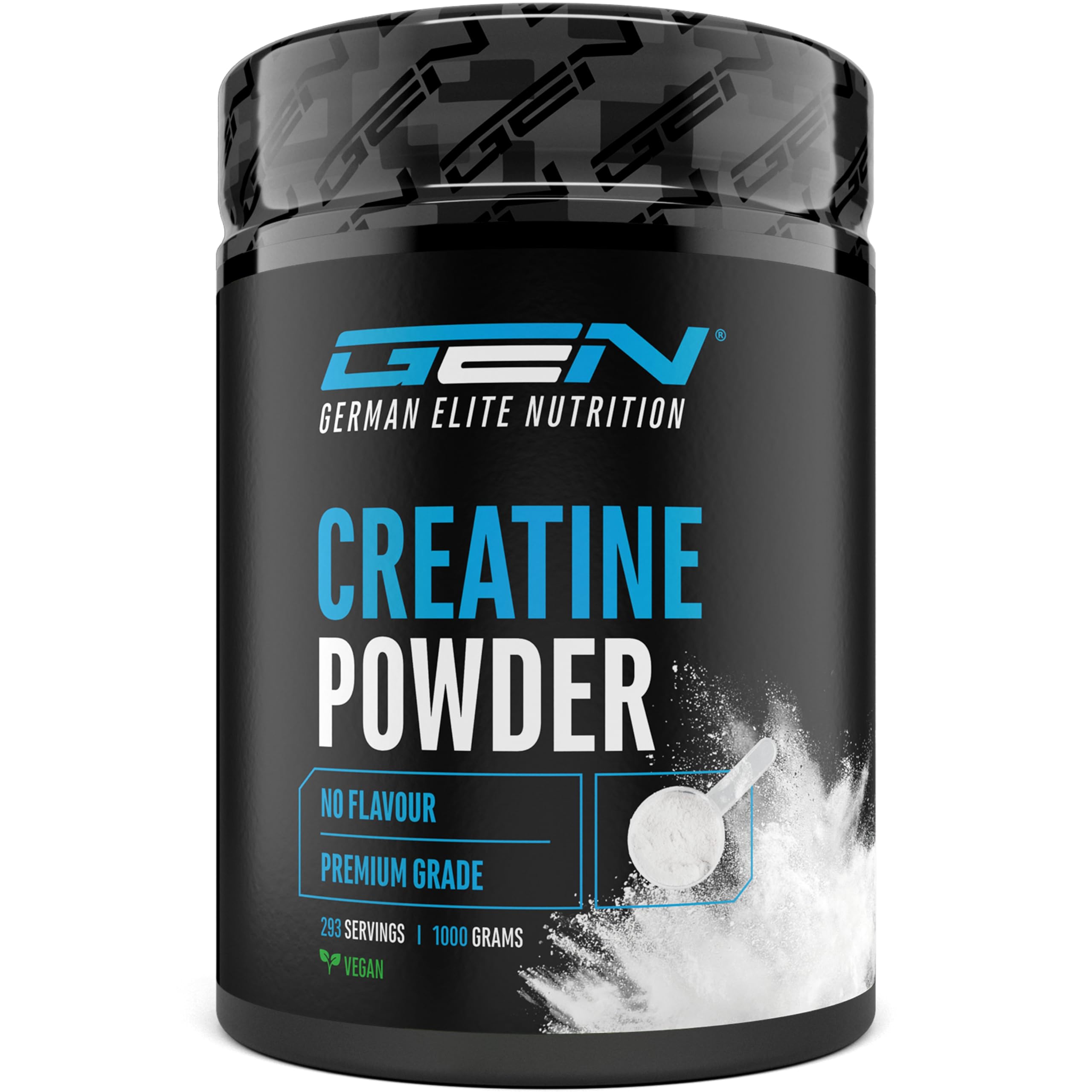 Creatine powder - 1kg / 1000 g - Creatine monohydrate powder - Optimal and microfine solubility - Vegan - 293 applications - Tested quality