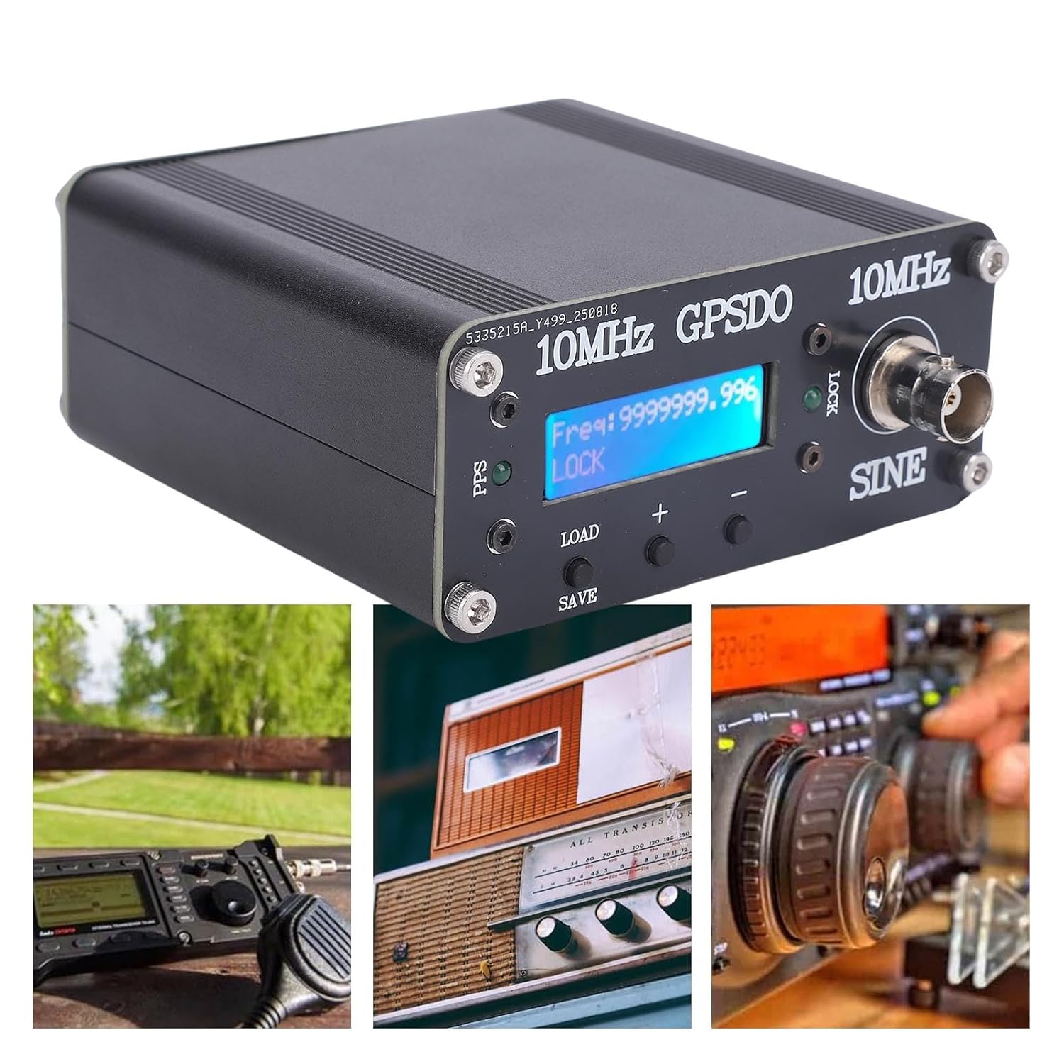 Denash Disciplined GPS GPS oscillator, 10 MHz oscillating watch for decoding, tools and meters with GPS synchronization and synchronization stability, for audio analyzer