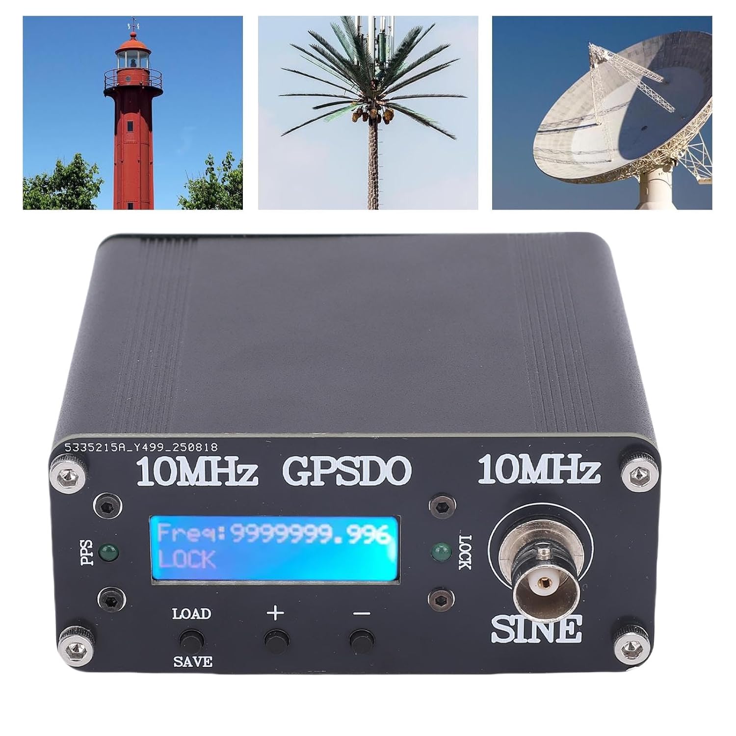 Denash Disciplined GPS GPS oscillator, 10 MHz oscillating watch for decoding, tools and meters with GPS synchronization and synchronization stability, for audio analyzer