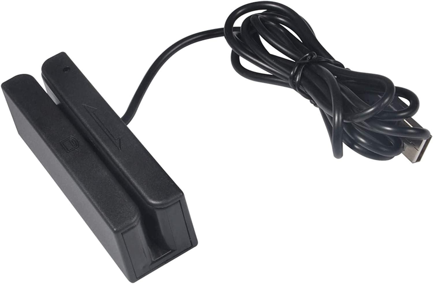 Ecoodisk USB Mini Credit Card MSR90 3 Three Track Hi-Co Magnetic Stripe Credit Card Swipe Speed Reader Swipe for Cashier Registration MSR, Black