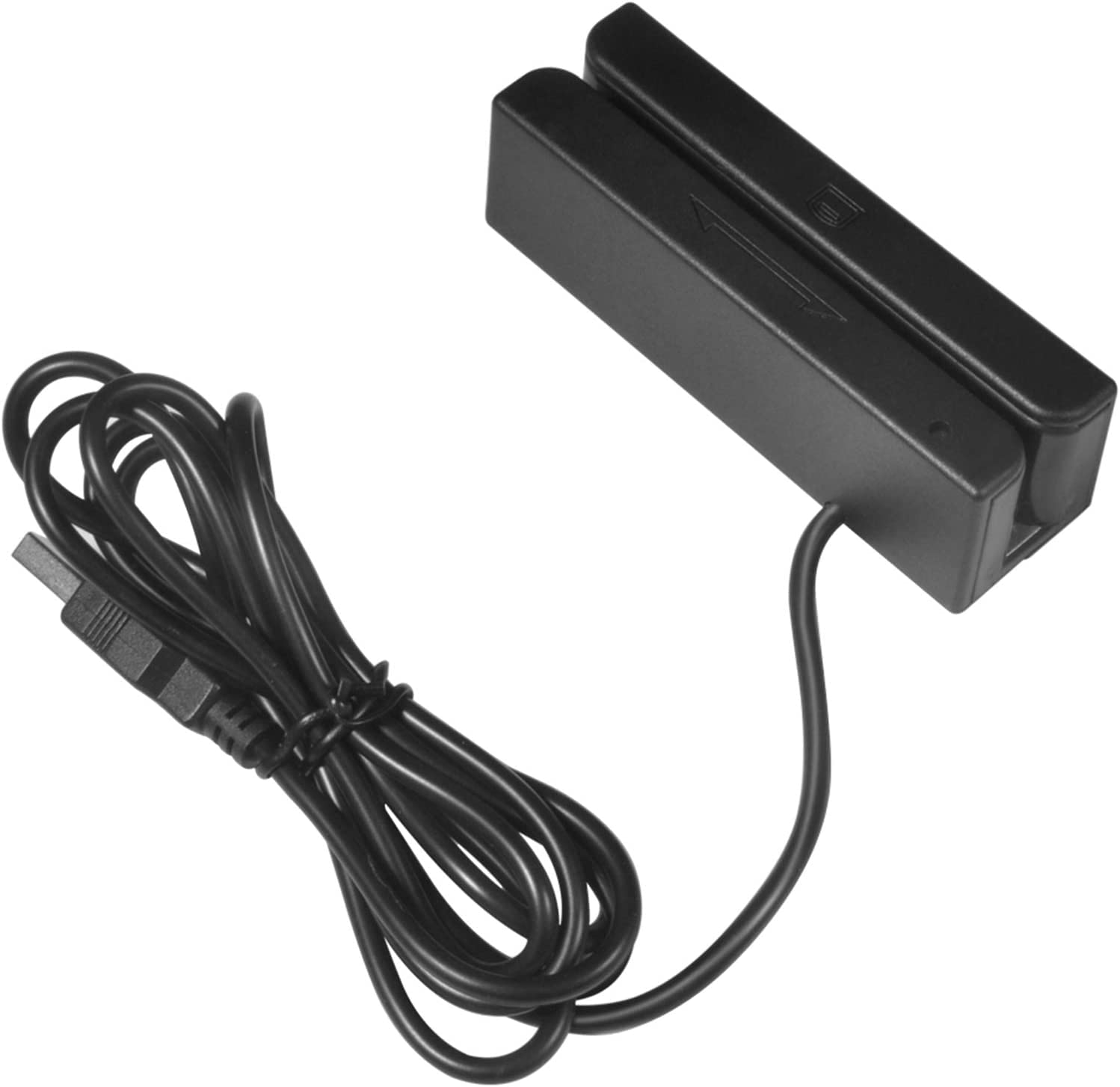 Ecoodisk USB Mini Credit Card MSR90 3 Three Track Hi-Co Magnetic Stripe Credit Card Swipe Speed Reader Swipe for Cashier Registration MSR, Black