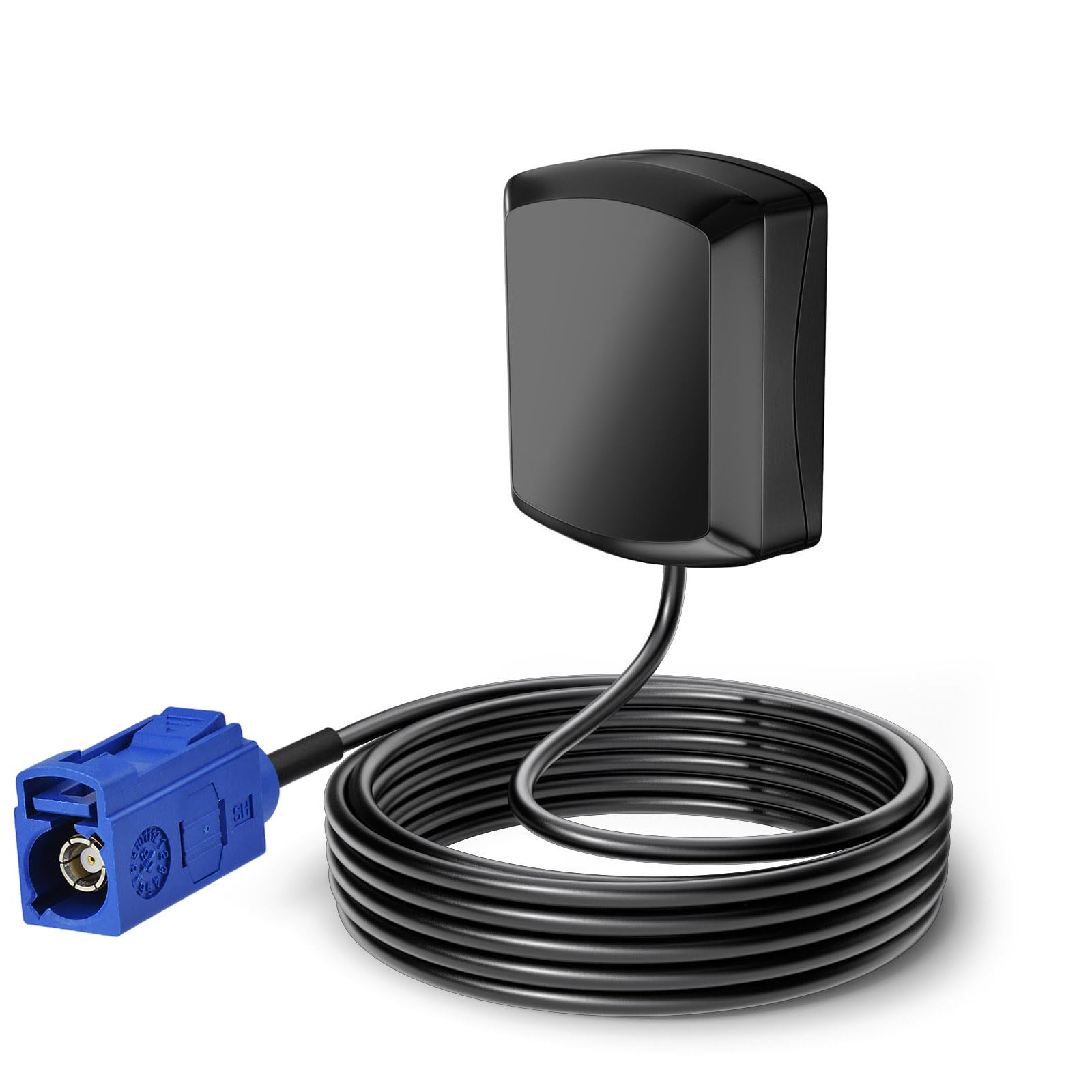 Eightwood GPS antenna with Fakra 'C' and 300cm extension cable for car, tracking module, navigation system and GA AN104 receivers