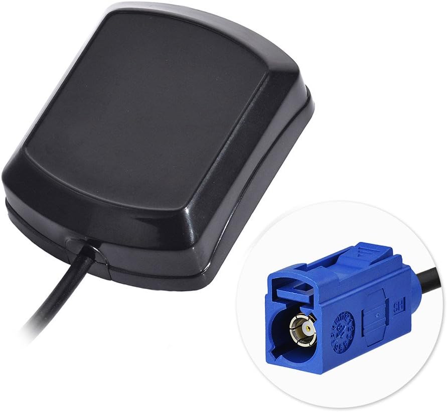 Eightwood GPS antenna with Fakra 'C' and 300cm extension cable for car, tracking module, navigation system and GA AN104 receivers