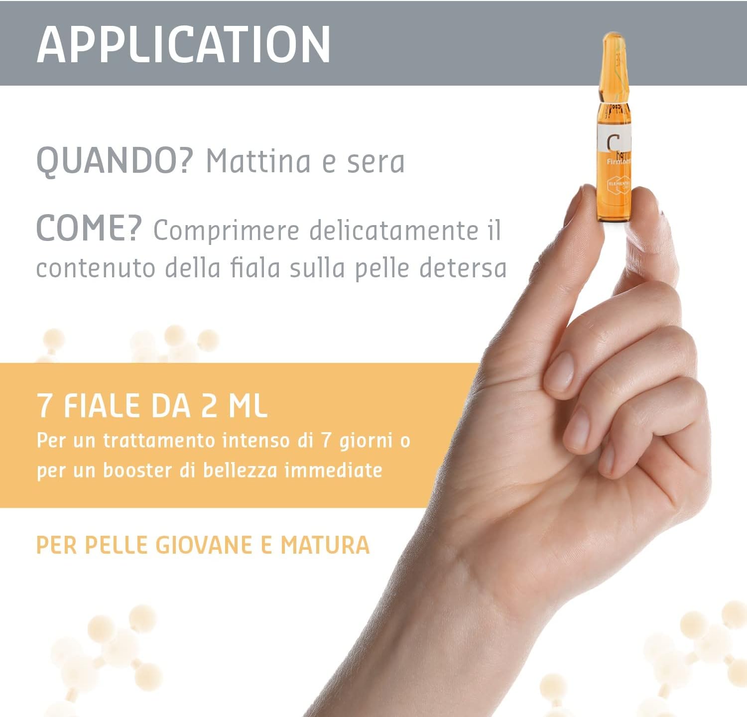 Elemental Care Vitamin C Serum Vials 7x2ml – Natural Facial Ampoules with Vitamin C, Moisturizing and Illuminating – Daily Skincare Routine, For Bright and Well-Careed Skin Vitamin C Serum Vials 7x2ml